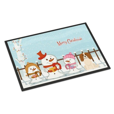 Carolines Treasures Merry Christmas Carolers Cavalier Spaniel Indoor or Outdoor Mat, 24 x 0.25 x 36 in. BB2389JMAT